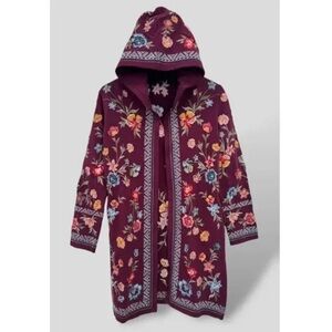 Driftwood Shelly Kimono Hoodie in the Blooming Garden Embroidered Small